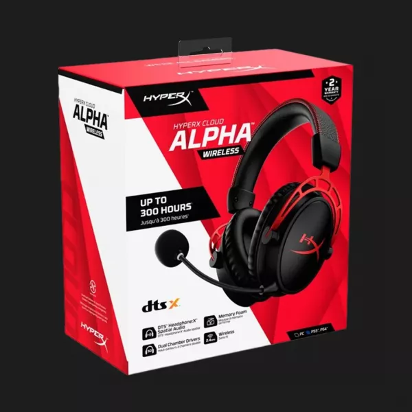 Ігрова гарнітура HyperX Cloud Alpha WL/USB-A (Black/Red) (EU)