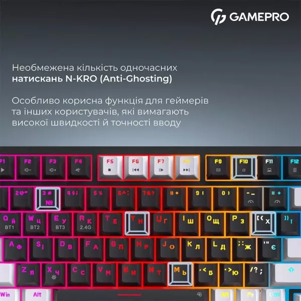 Клавіатура GamePro Asgard Valhalla Pro 75% Rainy switches (Black) (UA)