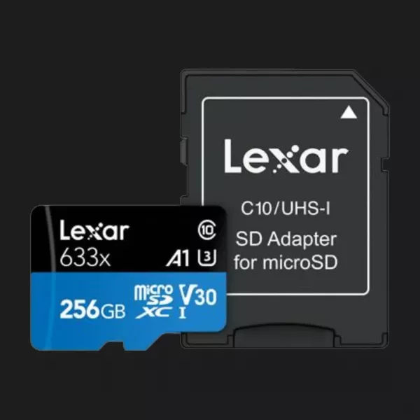 Карта пам’яті LEXAR MICRO SDXC 256GB UHS-I W/ADAPTER (LSDMI256BB633A)