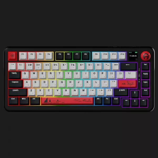Клавіатура ігрова Ajazz AK820 MAX Avocado Switch (Black) (AK820MAX-AS-BG) (UA)