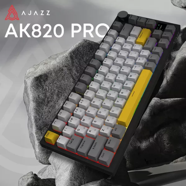 Клавіатура ігрова Ajazz AK820 PRO Gift Switch (Black) (AK820PRO-G-BGY) (UA)