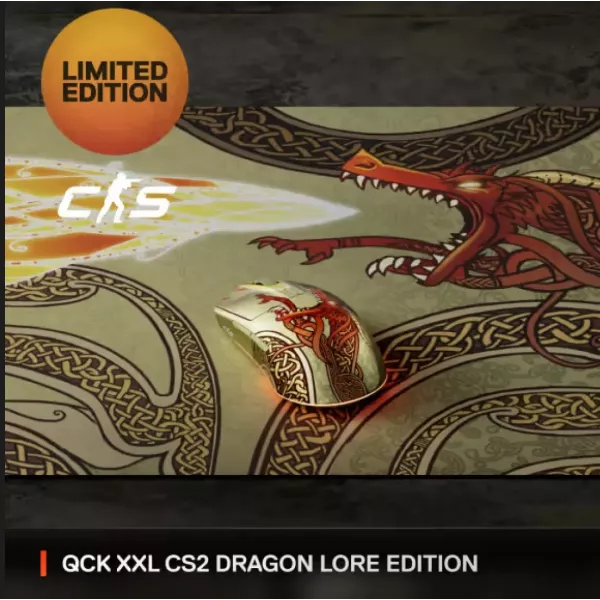Ігрова поверхня SteelSeries Qck XXL CS2 Edition (Dragon Lore) (63448) (UA)