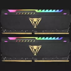 Оперативна памʼять Patriot Viper Steel RGB Black DDR4 64GB 2x32GB 3200MHz (PVSR464G320C8K)