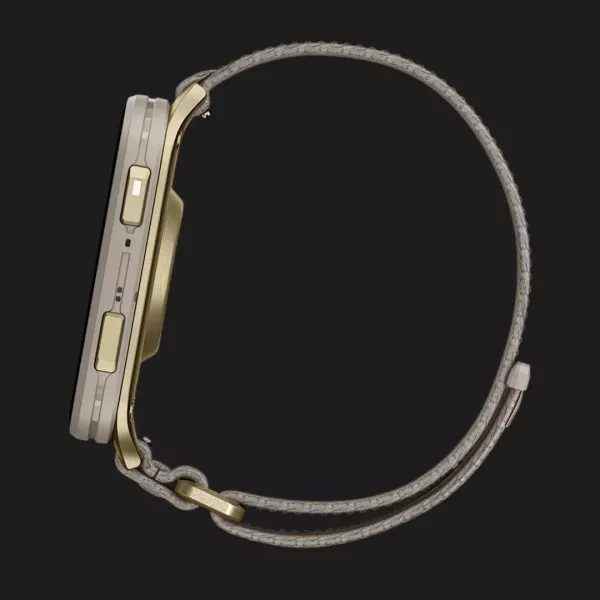 Garmin Venu X1 Soft Gold with Titanium Caseback and French Gray Nylon Band (010-02980-08/09)