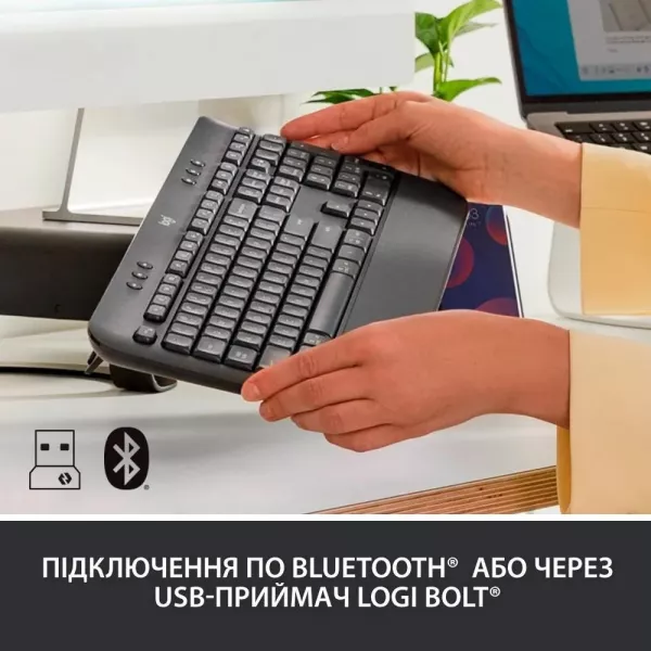 Клавiатура бездротова Logitech Signature K650 USB (Graphite) (UA)