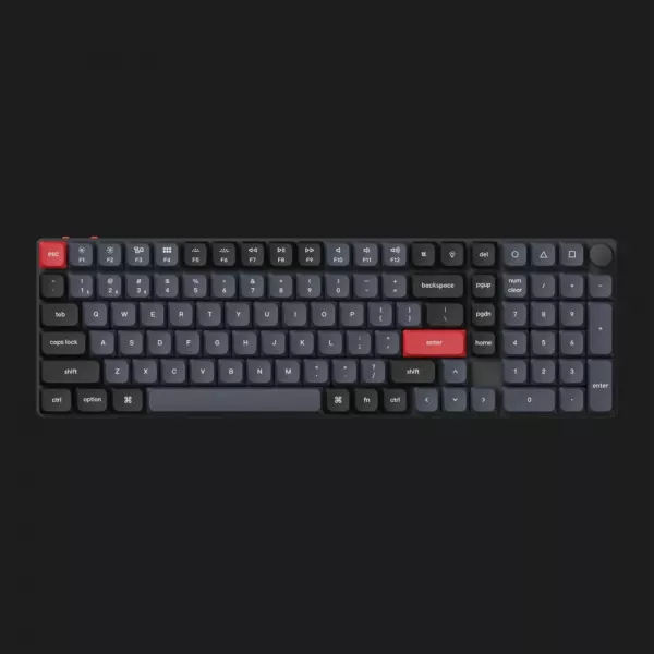 Ігрова клавіатура Keychron K17 Pro 103 Key White Led Gateron MX 2.0 Red (Black) (K17P-A1-UA)
