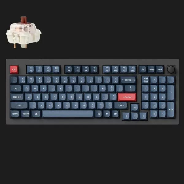 Ігрова клавіатура Keychron V5 Max 100 Key RGB Hot-Swap Gateron Jupiter Brown (Black) (V5M-D3-UA)