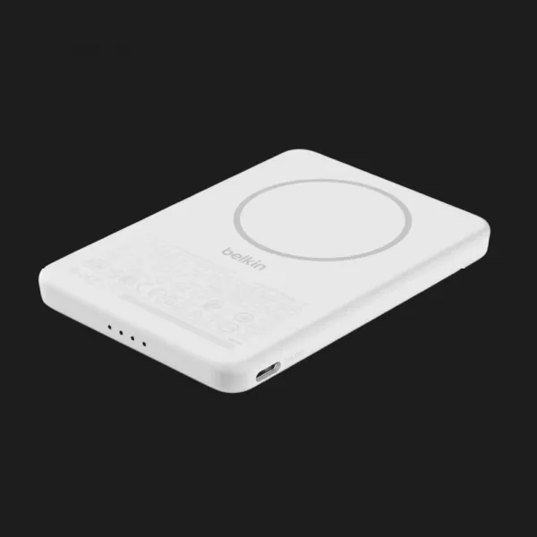 Зарядний пристрій Power Bank Belkin 5000mAh Slim Magnetic (White)