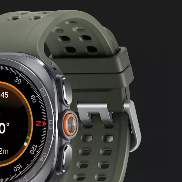 Смарт-годинник Samsung Galaxy Watch Ultra 2 47mm Titanium Silver LTE with Olive Marine Band (SM-L715FZSA) (Standard)