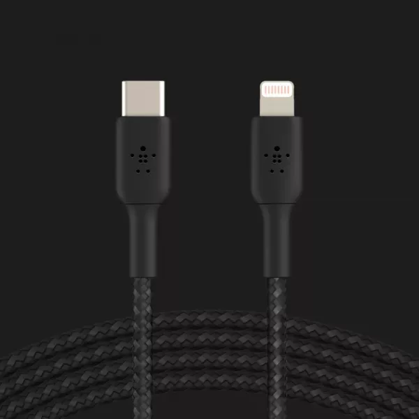 Кабель Belkin Braided USB-С to Lightning 2m (Black)