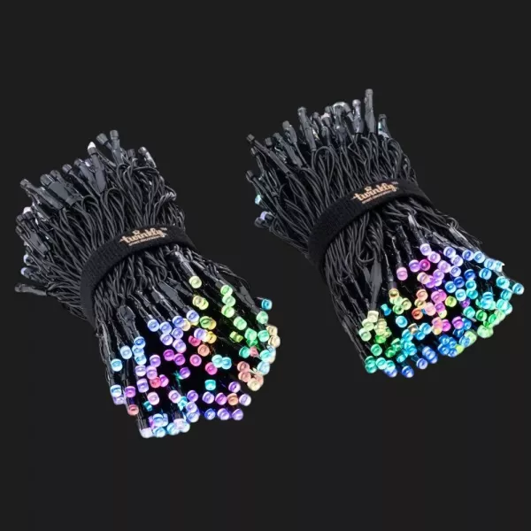 Гірлянда Smart LED Twinkly Strings RGB 400, Gen II, IP44, довжина 32м, кабель чорний