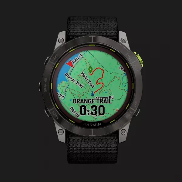 Garmin Enduro 2 Carbon Gray DLC Titanium with Black UltraFit Nylon Strap