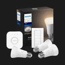 Стартовий комплект Philips Hue White (Bridge, Dimmer, лампа E27, 3шт)