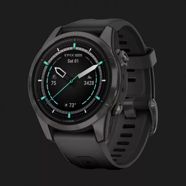 Garmin Epix Pro (Gen 2) Sapphire 42mm Carbon Gray DLC Titanium with Black Band