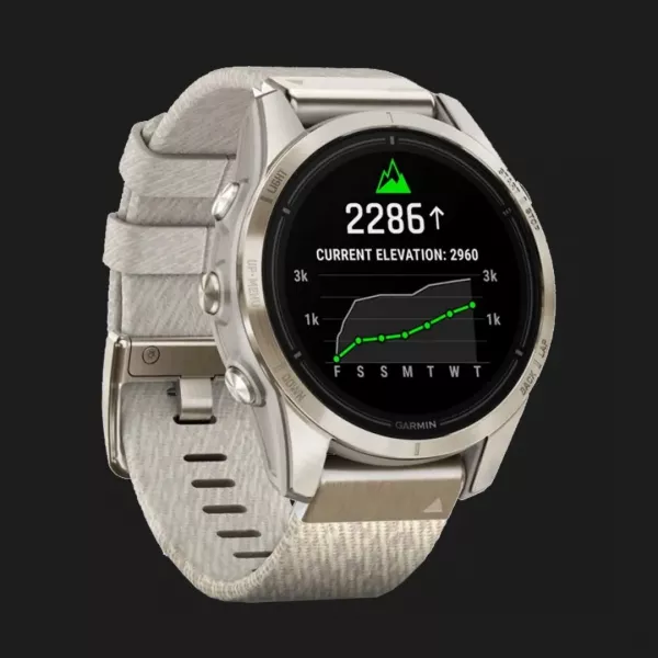 Garmin Epix Pro (Gen 2) Sapphire 42mm Soft Gold with Cream Heathered Nylon Band