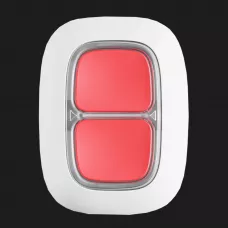 Бездротова тривожна кнопка Ajax DoubleButton (White)