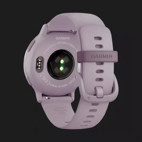 Garmin Vivoactive 5 Metallic Orchid Aluminum Bezel with Orchid Case and Silicone Band