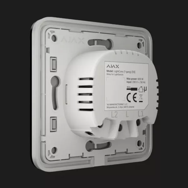 Вимикач одноклавішний Ajax LightSwitch (Black)