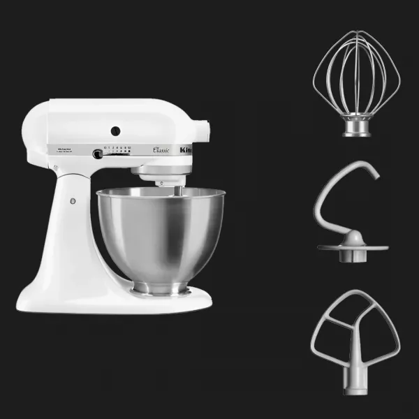 Планетарний міксер KitchenAid CLASSIC 4,3 л з відкидним блоком (White)