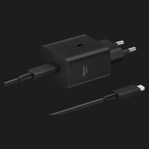 Блок живлення Samsung 45W Travel Adapter (with Type-C cable) (Black)