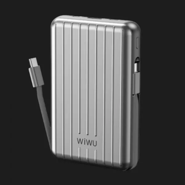 Power Bank WiWU Trunk Series Magnetic Wireless charging 20000mAh, 22,5w (PP04) (Silver)