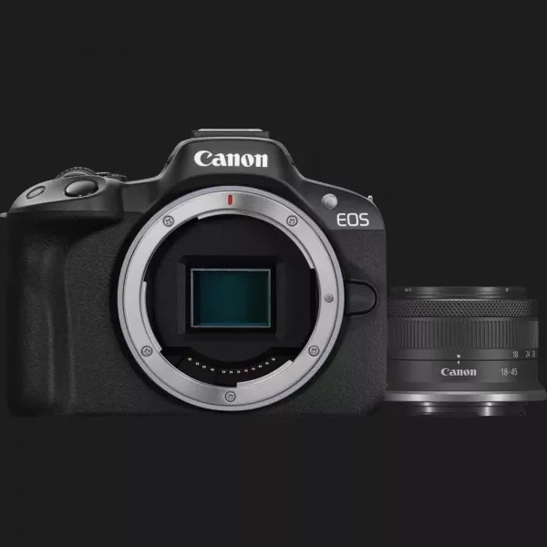 Цифровий фотоапарат Canon EOS R50 kit RF-S 18-45 IS STM (Black) (5811C033) (Standard)