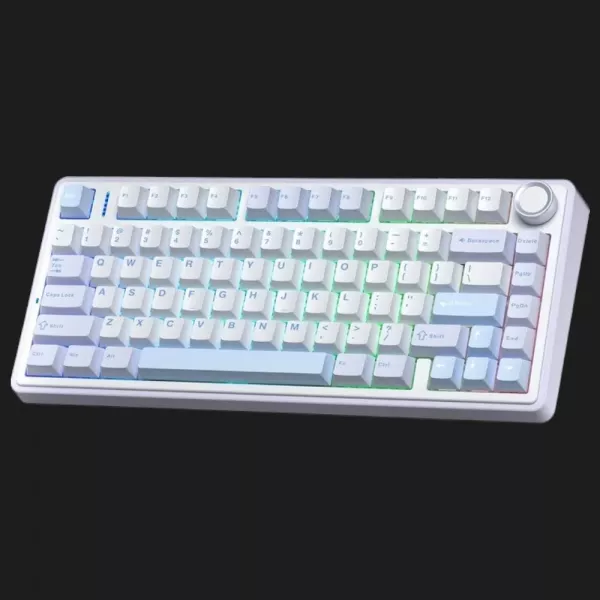 Клавіатура ігрова AULA F75 Wireless (White/Blue)