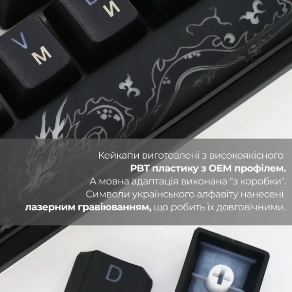 Клавіатура ігрова Ducky One 3 Cherry MX Silent red RGB (Black) (UA)