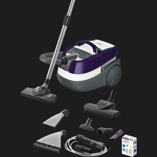 Пилосос миючий з аквафільтром Bosch Serie 4 AquaWash&Clean BWD41740 (Purple)