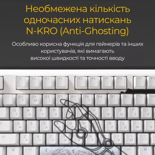 Клавіатура ігрова Ducky One 3 Cherry MX Speed silver RGB (White) (UA)