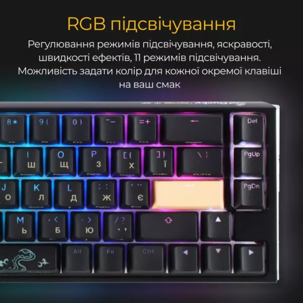 Клавіатура ігрова Ducky One 3 SF Cherry MX Brown RGB (Black) (UA)