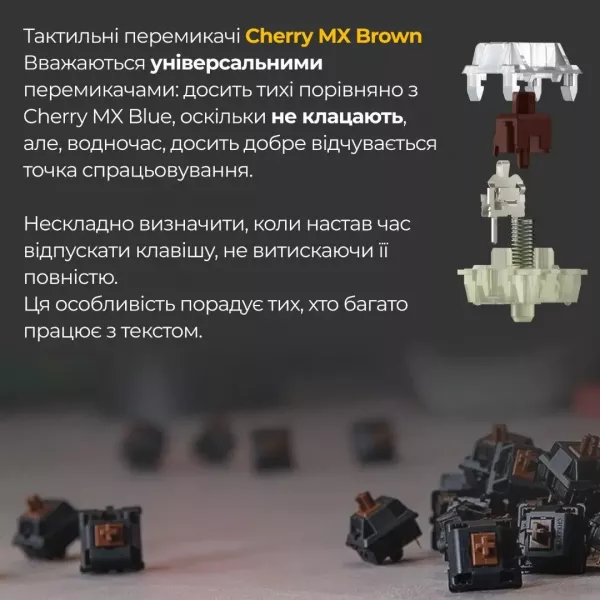 Клавіатура ігрова Ducky One 3 SF Cherry MX Brown RGB (Black) (UA)