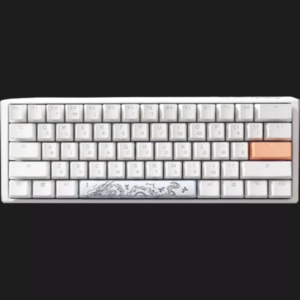 Клавіатура ігрова Ducky One 3 Mini Cherry MX Silent red RGB (White) (UA)