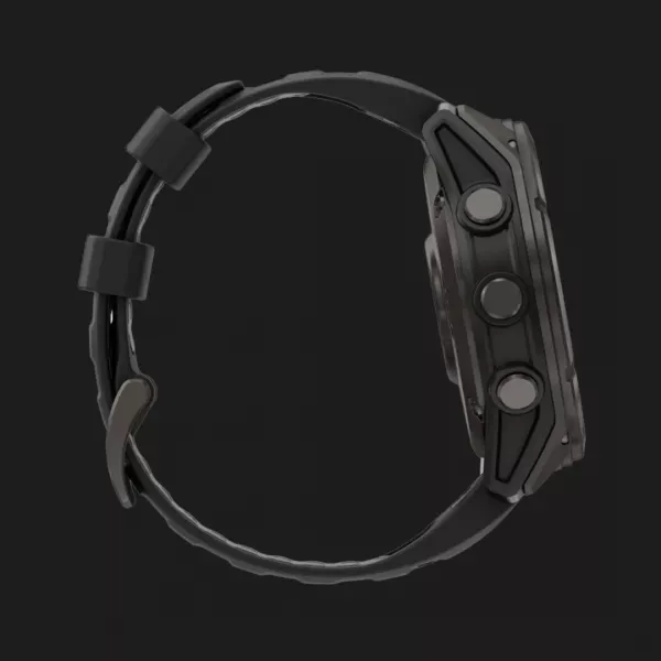 Garmin Fenix 8 Pro 47mm AMOLED Sapphire Carbon Gray DLC Titanium with Black/Pebble Gray Silicone Band