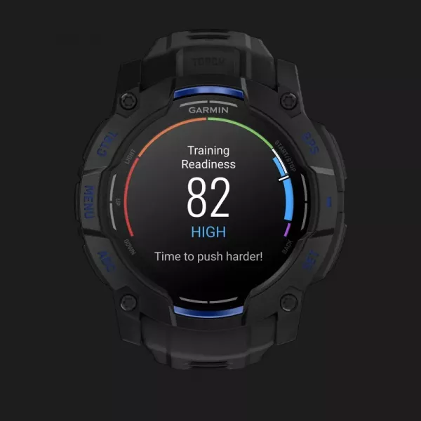 Garmin Instinct 3 50mm AMOLED Black with Black/Bolt Blue Band