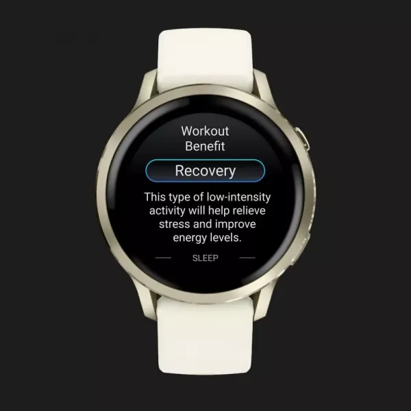 Garmin Venu 4 41mm Lunar Gold with Bone Silicone Band