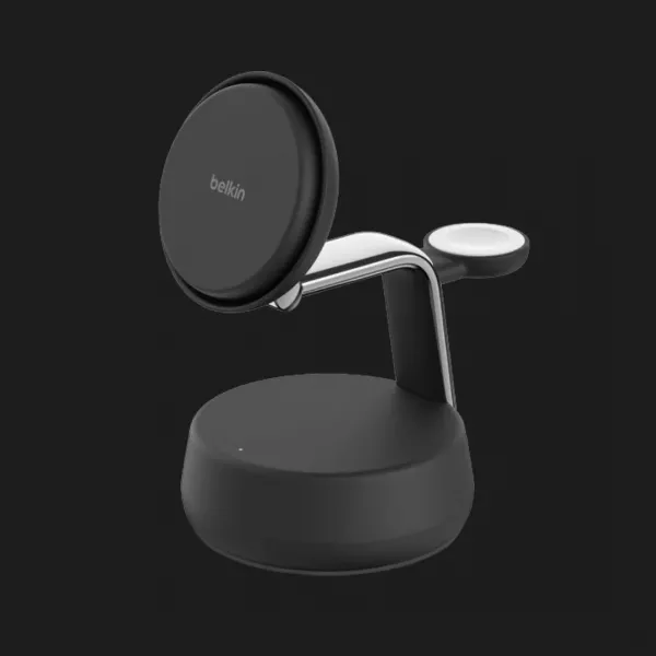 Безпровідна зарядка Belkin 3в1 UltraCharge Pro Magnetic Charging 25Вт Dock (Charcoal)