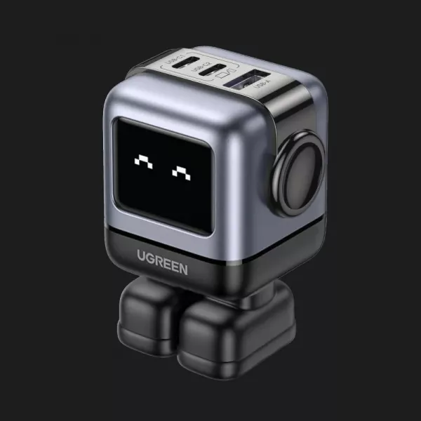 Блок живлення UGREEN CD361 65W Nexode Robot GaN Tech USB + 2 x USB Type-C (Gray)