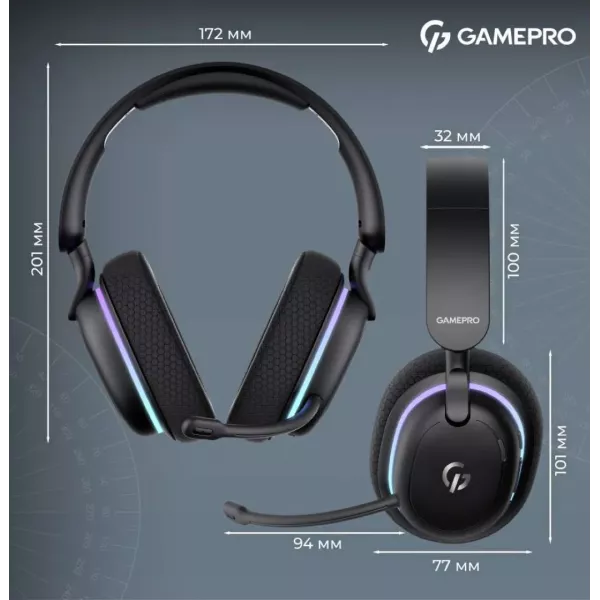 Ігрова гарнітура Gamepro Asgard Bragi (HSW250B) (Black) (UA)