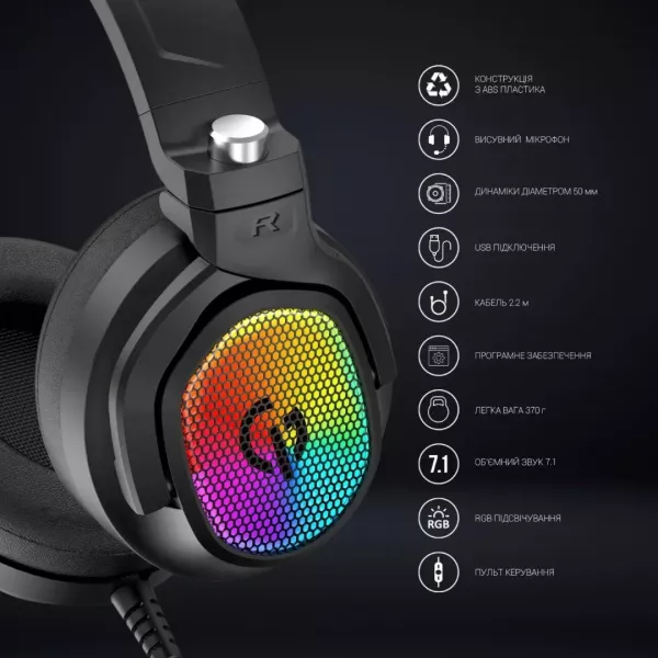 Ігрова гарнітура Gamepro HS1300 (Black) (UA)