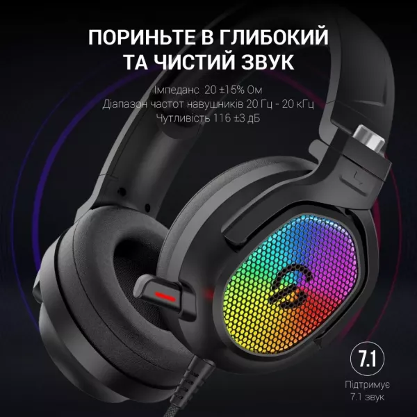 Ігрова гарнітура Gamepro HS1300 (Black) (UA)