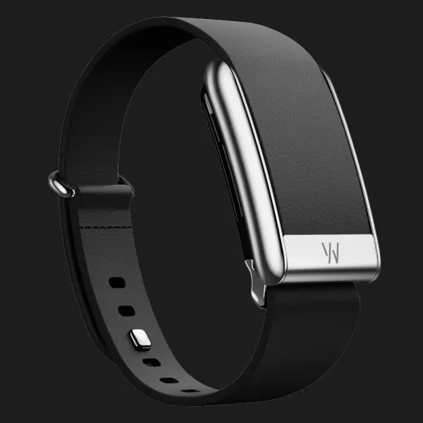 Ремінець Whoop LeatherLuxe Band для Whoop 5.0 (Black with Titanium) (Size L)