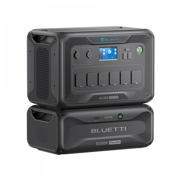 Комплект зарядної станції BLUETTI AC300 + battery module B300K 3000W 2764Wh